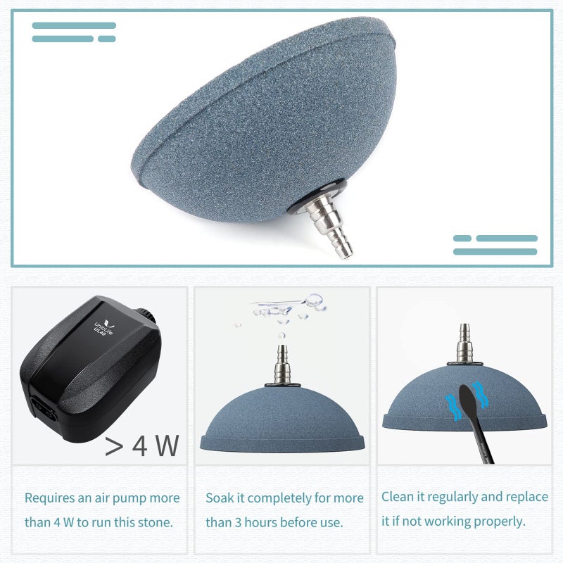 Pawfly Aquarium Air Stone 4 Inch Bread, Fish Tank Air Stone Oxygen Diffuser for Air Pump Fish Tank Bucket Pond and DWC Reservoir, 2 Pack - Image 5